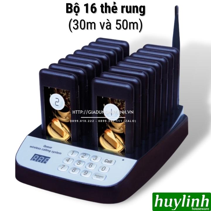 Bộ 16 thẻ rung tự phục vụ bán kính 30m và 50m