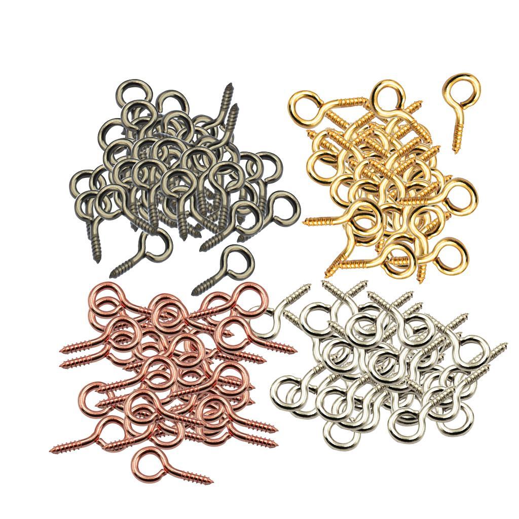 200 Pieces Mixed Tiny Screw Eye Pin Peg Tail Jewelry Making Findings Craft