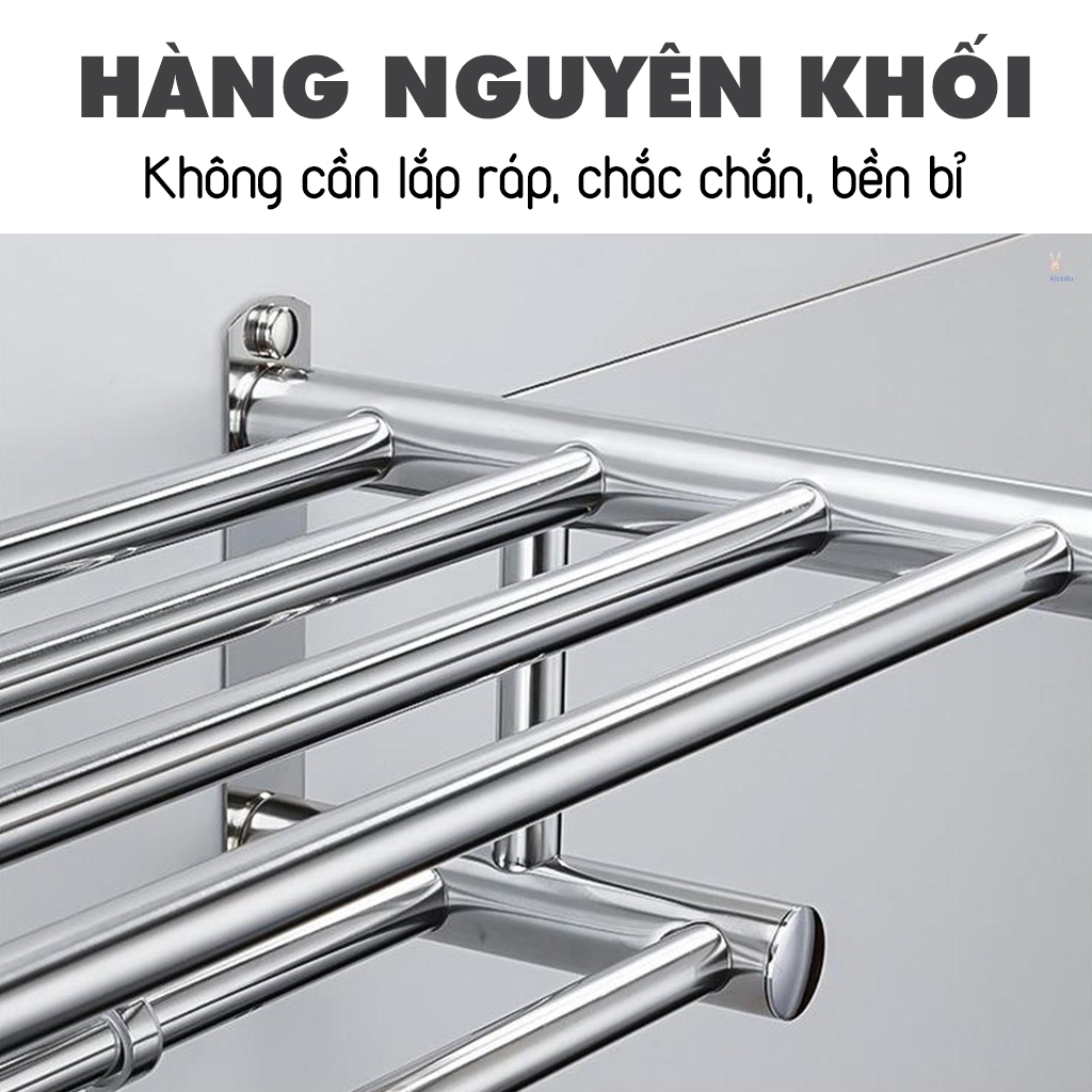 Kệ nhà tắm, giá treo khăn inox 304, kệ để đồ gắn tường, thanh treo đa năng quần áo, khăn tắm Legaxi