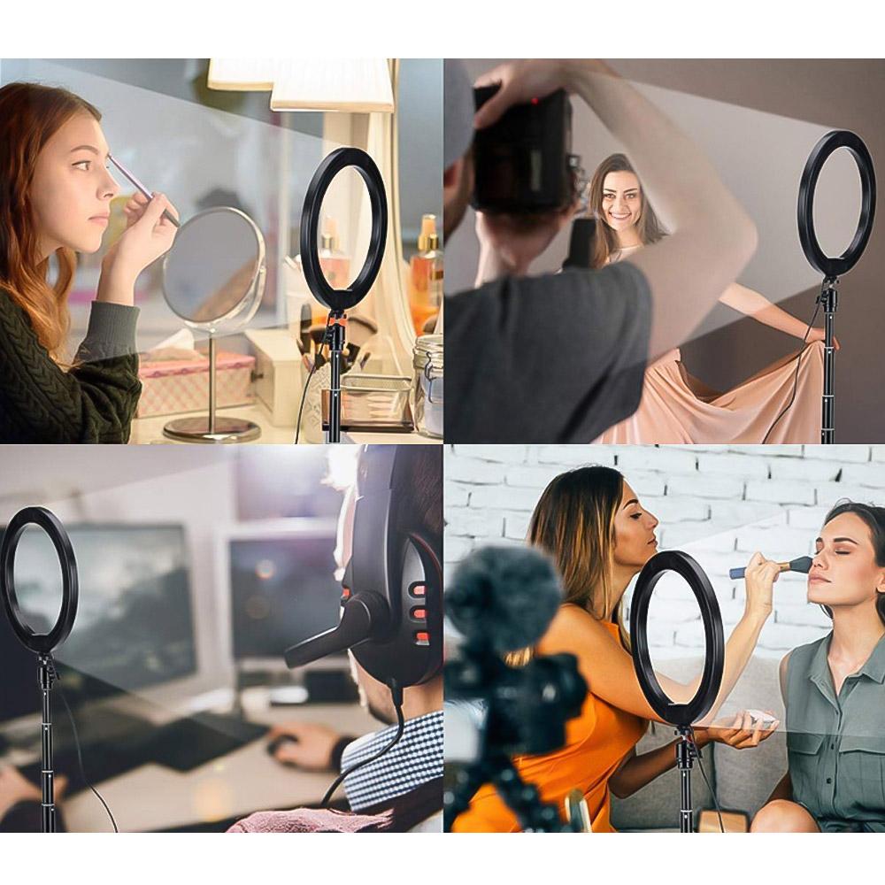 26cm Fill Light Ring Light Supplementary Light LED Light Folding Fill Light for Photography Live Stream Makeup YouTube
