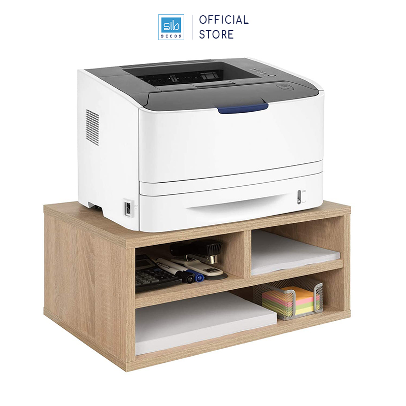 Ráp Sẵn Kệ Máy In, Kệ Sách Để Bàn Làm Việc Văn Phòng Sib Decor Kdb24 - Vân Gỗ Sồi