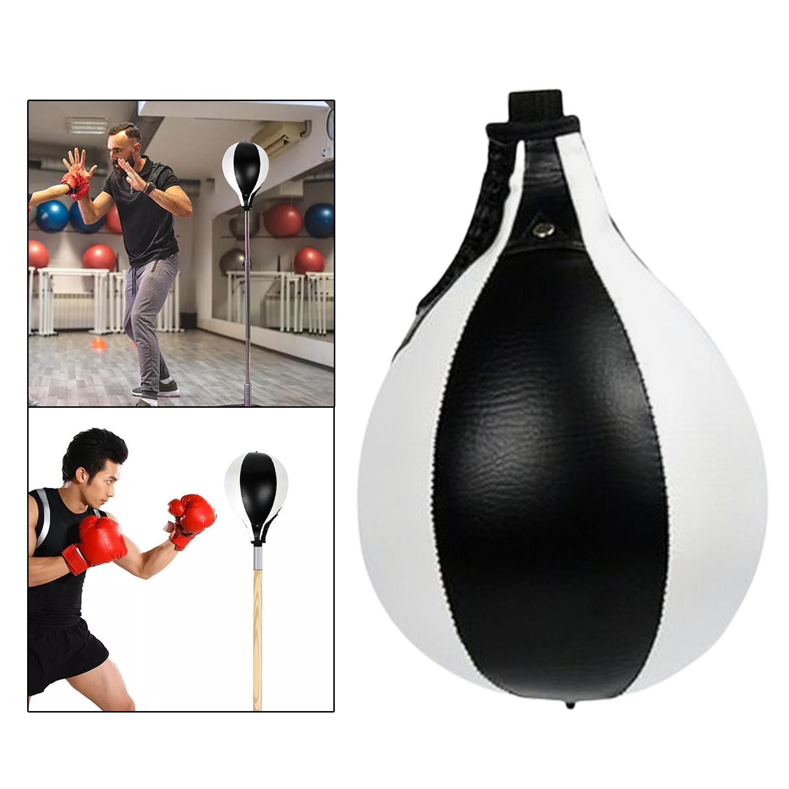 Speed Punching Ball Boxing Speed Bag Hanging Boxing Ball, PU Leather Muay Punching Ball Striking Bag for Adult Kids Gym MMA Boxing Sports Punch Bag