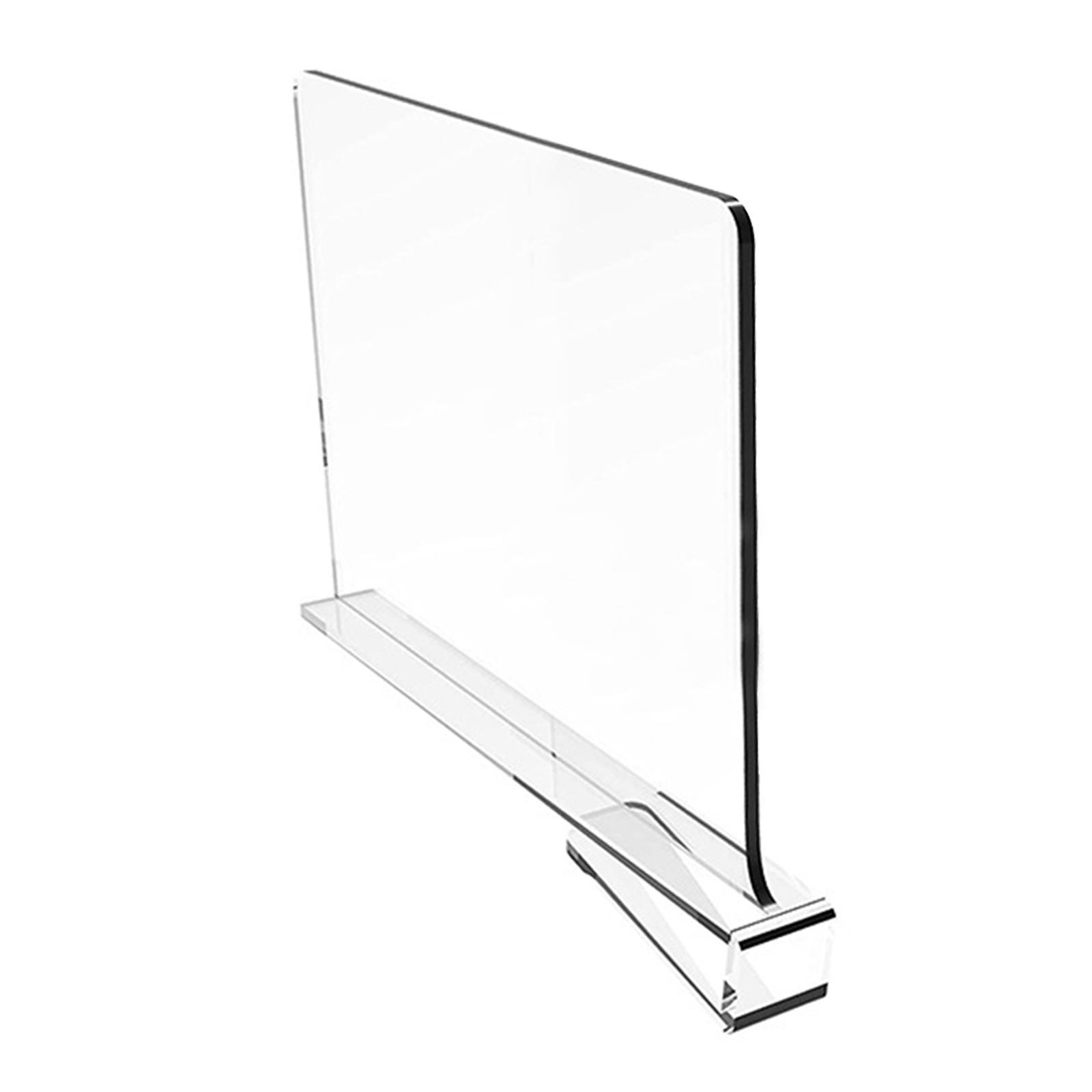 Acrylic Shelf Divider Clear, Easily Install ,Saving Space, Shelf Separator Closet Shelf Divider for Books  Separator Sweater Shirts