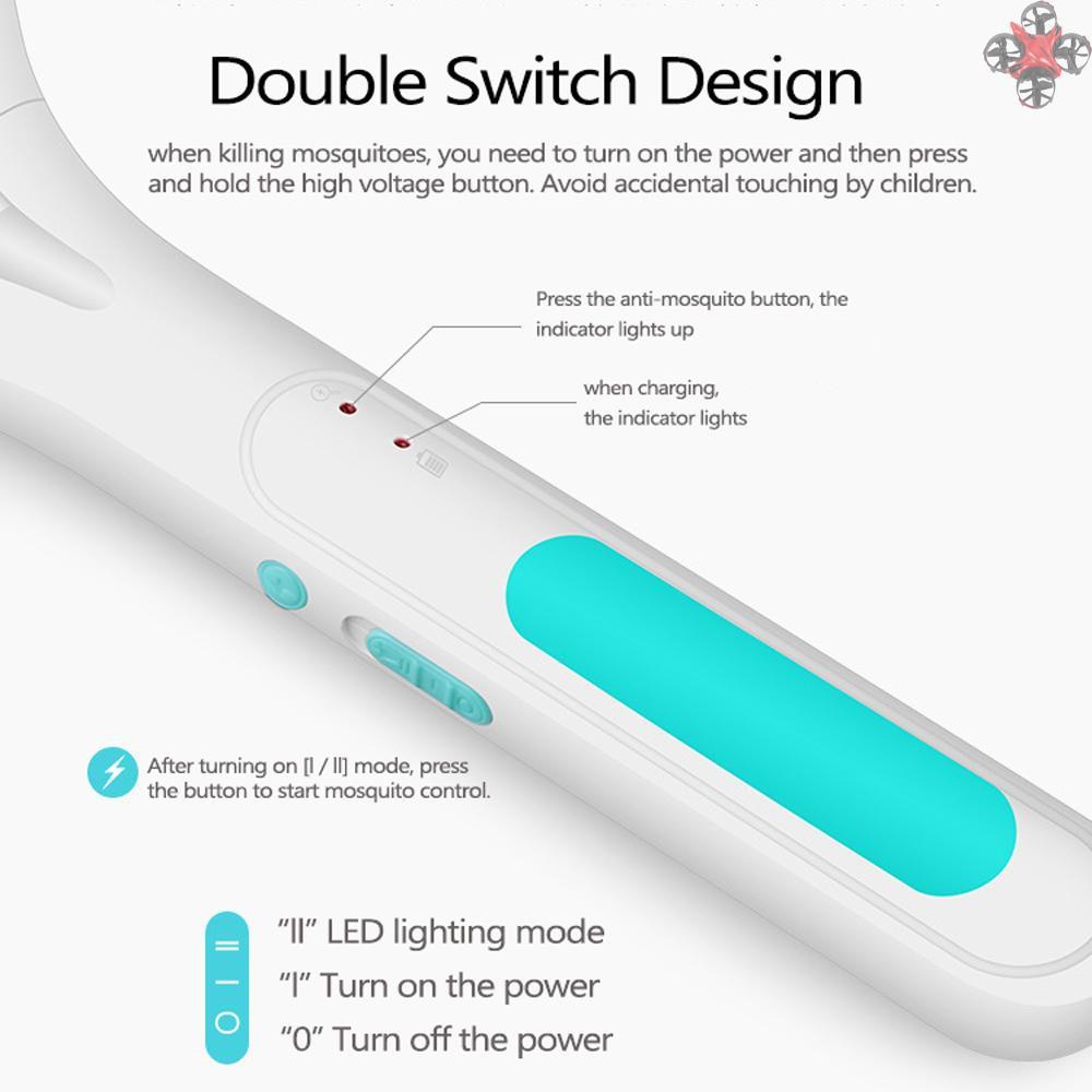 Vợt Muỗi Điện Sạc Usb Tiện Lợi