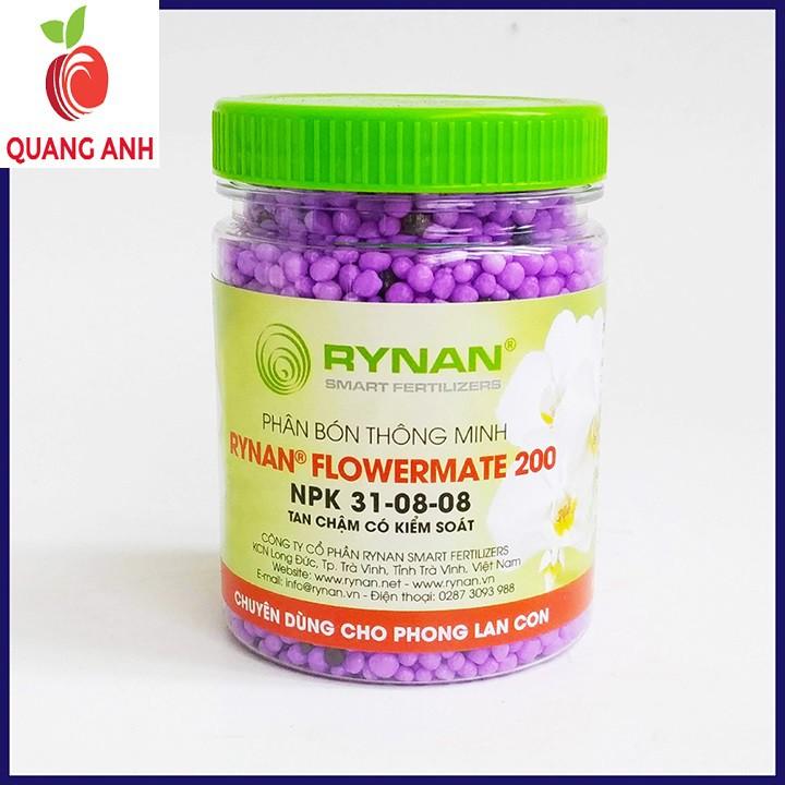 Phân tan chậm thông minh Rynan Flowermate 200 NPK 31-08-08 chuyên dùng cho phong lan cây cảnh