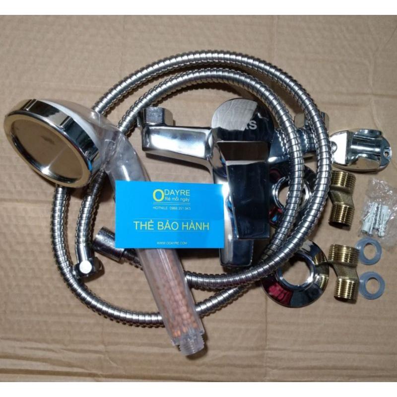 Bộ Củ sen tắm MAS nóng lạnh,vòi hoa sen mạ đồng phủ 5 lớp mạ crom sáng bóng