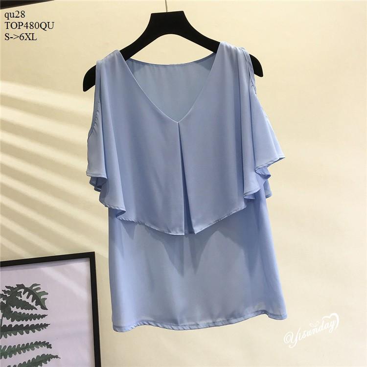 TOP392 ÁO VOAN KIỂU KHOÉT VAI