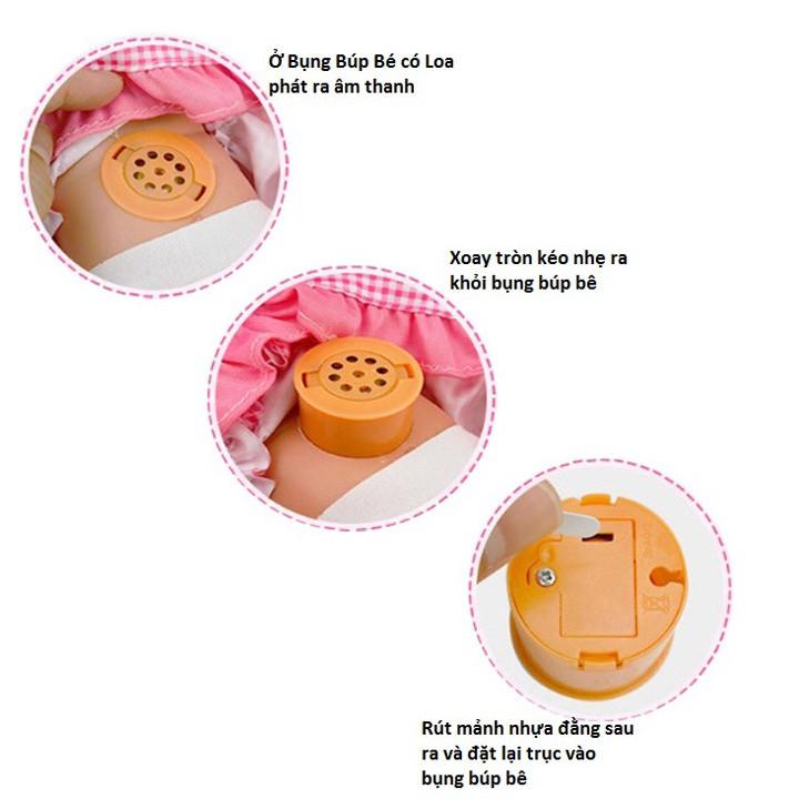 Búp Bê Em Bé , Biết Nói , Hát , Cười + Áo Xanh