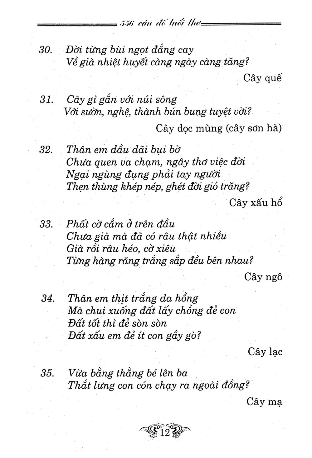 Câu Đố Tuổi Thơ