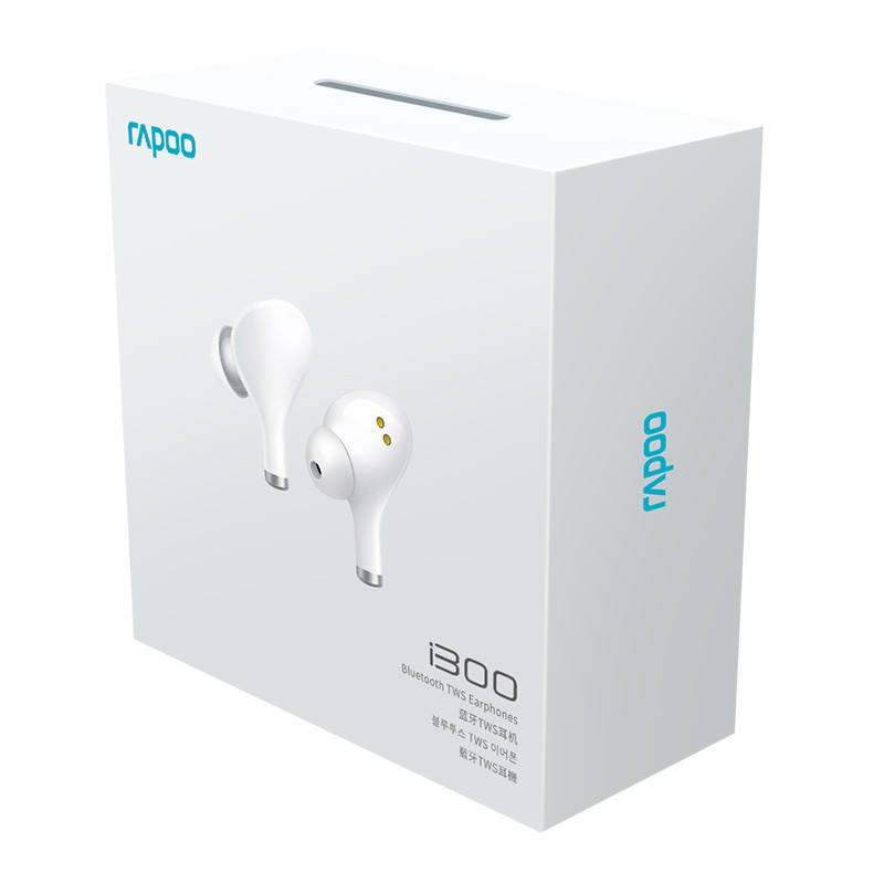 Tai nghe Bluetooth True Wireless Rapoo I300 Trắng - Hàng chính hãng