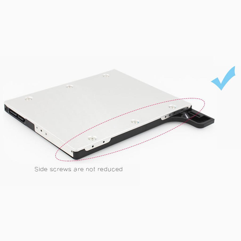 2.5'' 12.7mm SATA SSD HDD Hard Disk Tray for Laptop CD DVD Optical Drive Bay
