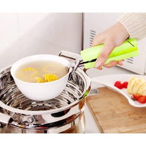 Kẹp Gắp Đồ Nóng, Đồ Hấp KIM LOẠI Thông Minh - Dụng Cụ Gắp Inox Có Lò Xo