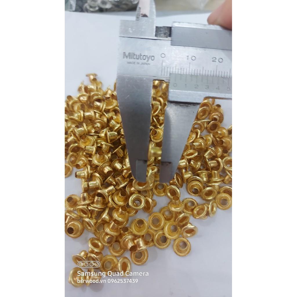 Khoen ore 3mm Khuy mắt cáo đóng bạt, bấm bạt, bấm túi giấy Bằng sắt xi Túi 1000 cái
