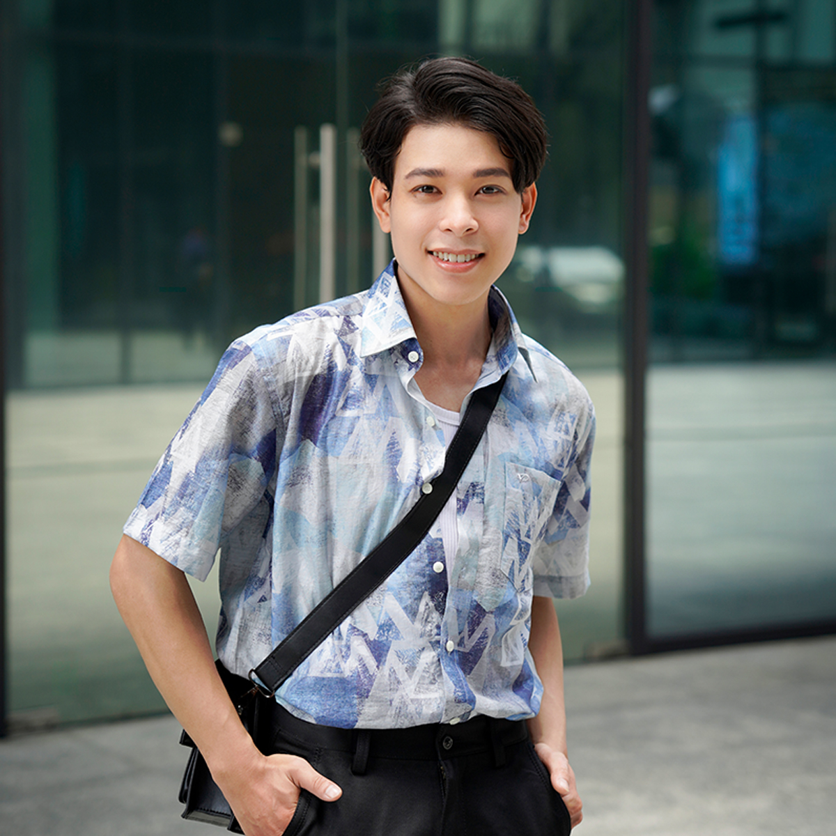 Áo Sơ Mi Nam Ngắn Tay VIỆT PHÁP Form Luxury Chất liệu Bambo In Bông lịch lãm, sang trọng 95507