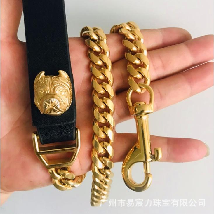 Dây dắt lõi thép titan ,dây dắt vàng cho bully ,bull pháp ,v.v...