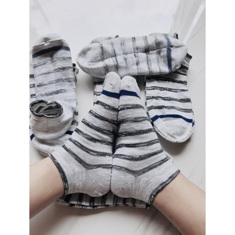 Tất/Vớ Nam KẺ SỌC cổ ngắn HOT TREND , KHÁNG KHUẨN, CHỐNG HÔI, THỐI CHÂN