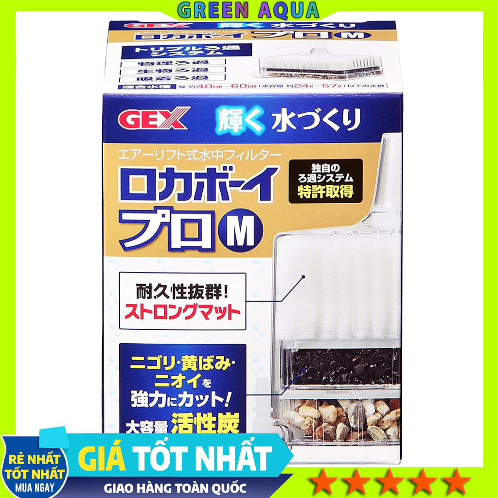 GEX - Roka Boy Pro M | Lọc Bio mini làm sạch bụi nước và tạo vi sinh cho hồ cá cảnh thủy sinh