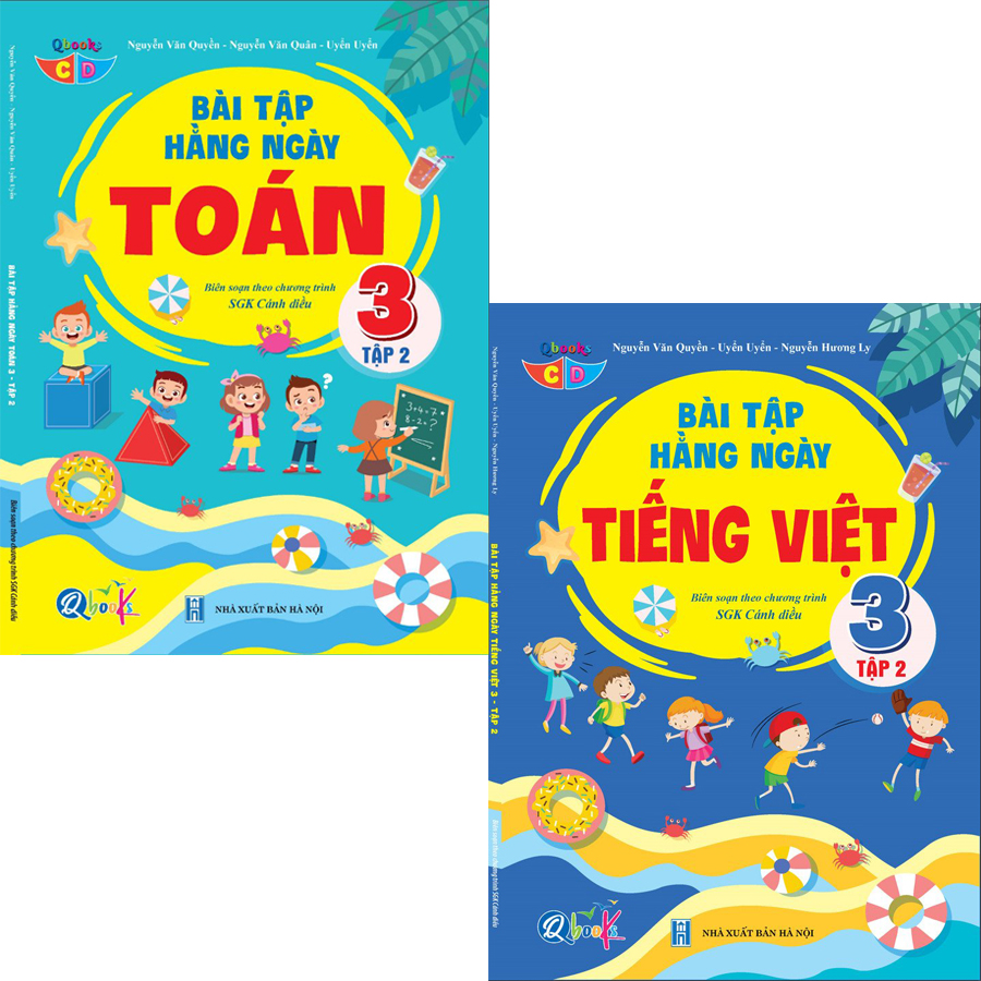 Combo Bài Tập Hằng Ngày Lớp 3 - Môn Toán và Tiếng Việt học kì 2 - Cánh diều (2 quyển)