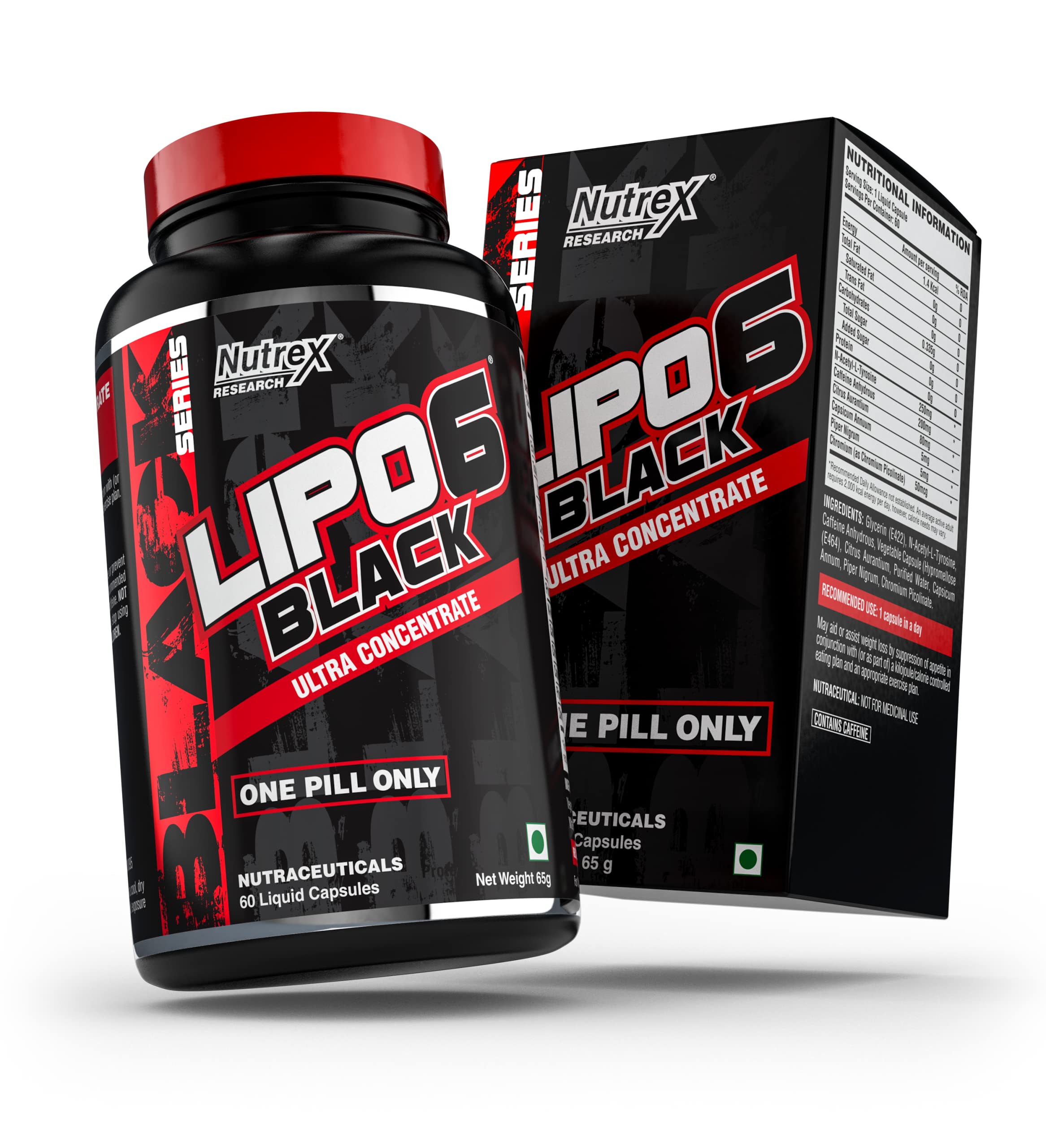 Lipo 6 Black Ultra Concentrate Nutrex RESEARCH 60 viên - Giảm cân, Đốt mỡ, Cắt nét Lipo-6 Nutrex