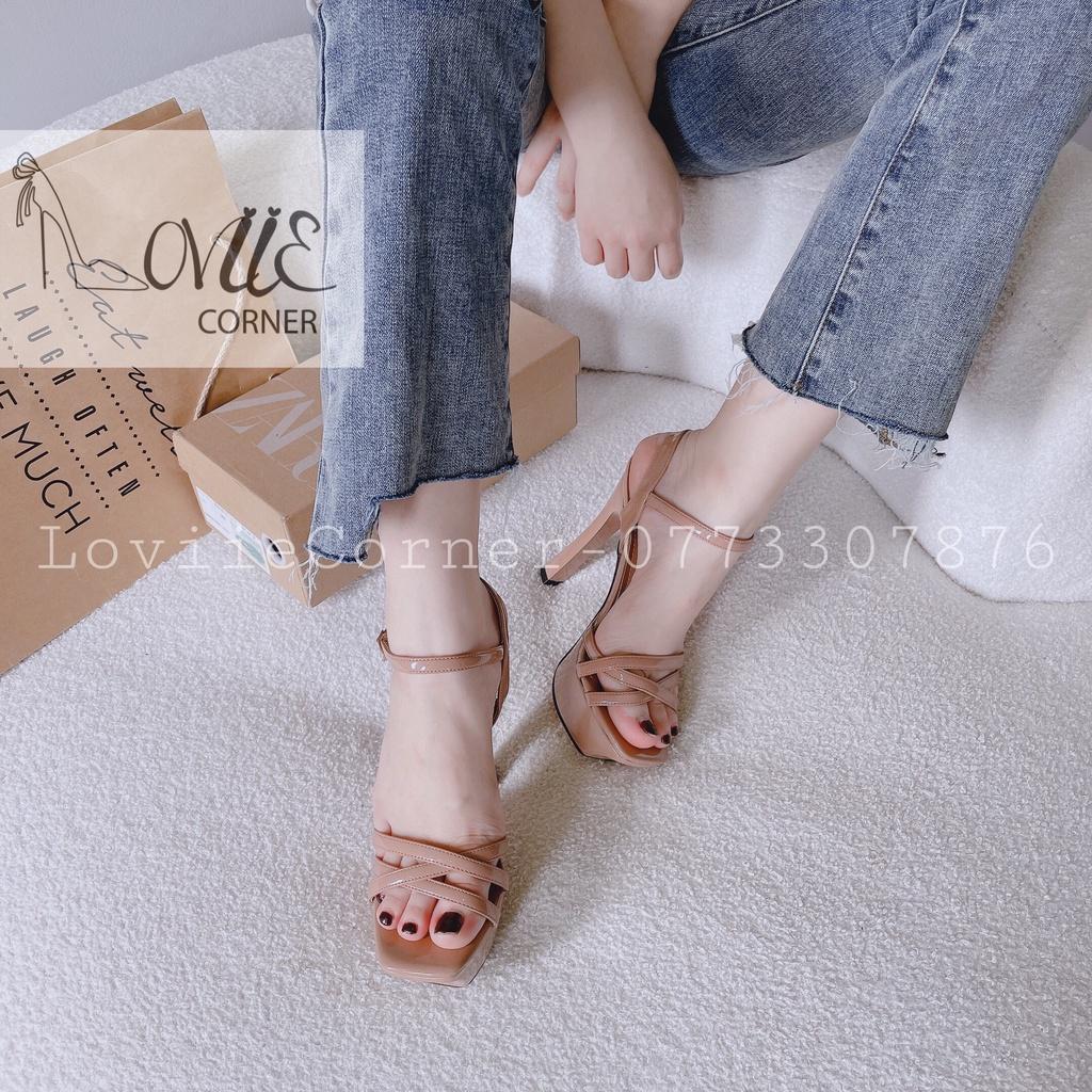 SANDAL CAO GÓT LOVIIECORNER - GUỐC NỮ QUAI ĐAN CHÉO MẢNH - GIÀY THỜI TRANG ĐÚP HIỆN ĐẠI 13 PHÂN G220822