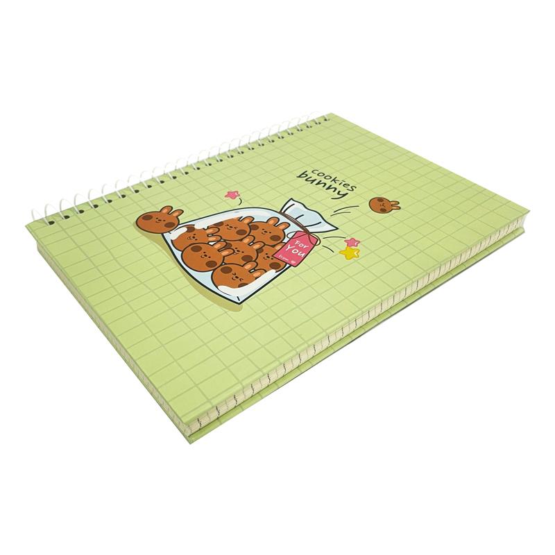 Sổ Lò Xo Teen Bunny - Ô Vuông 80gsm - The Sun 02 - Màu Xanh Lá