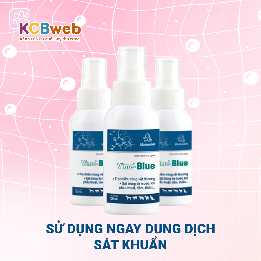 Dung dịch sát khuẩn da cho chó, mèo, thú cưng