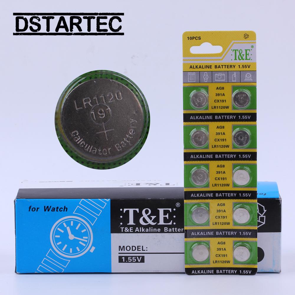 10 Chiếc-50 Chiếc 1.55V AG8 LR1120 391 SR1120 R1120W CX191 Pin Nút G8A 191 391A SR1120SW Tế Bào Đồng Xu Đồng Hồ đồ Chơi Điều Khiển Từ Xa Màu Pin: 50 Chiếc