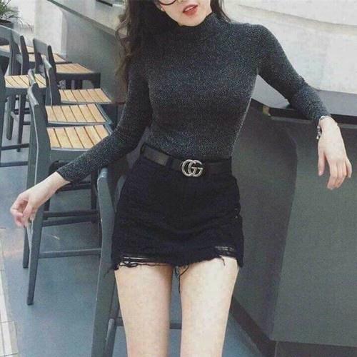 CHÂN VÁY JEAN RÁCH LAI NGẮN CHẤT ĐẸP CO GIÃN TÔN CHÂN DÀI DÁNG CAO RÁO-SAM STORE