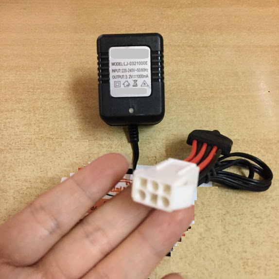 Củ sạc pin 9.6V dung lượng 1000mAhchân cắm EL6P 6 chân