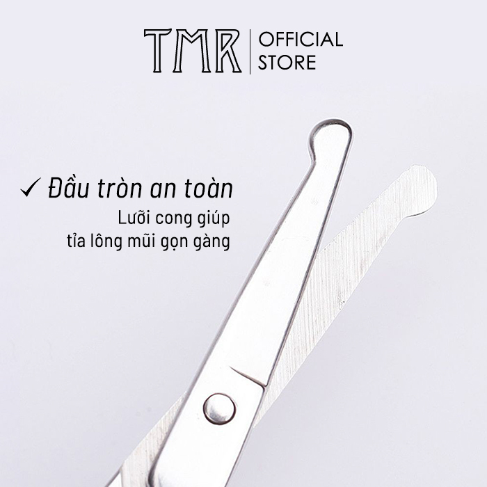 Kéo cắt tỉa lông mũi TMR - Tool in My Room đầu tròn an toàn, thép không gỉ cao cấp, thiết kế nhỏ - gọn - ghẹ - an toàn