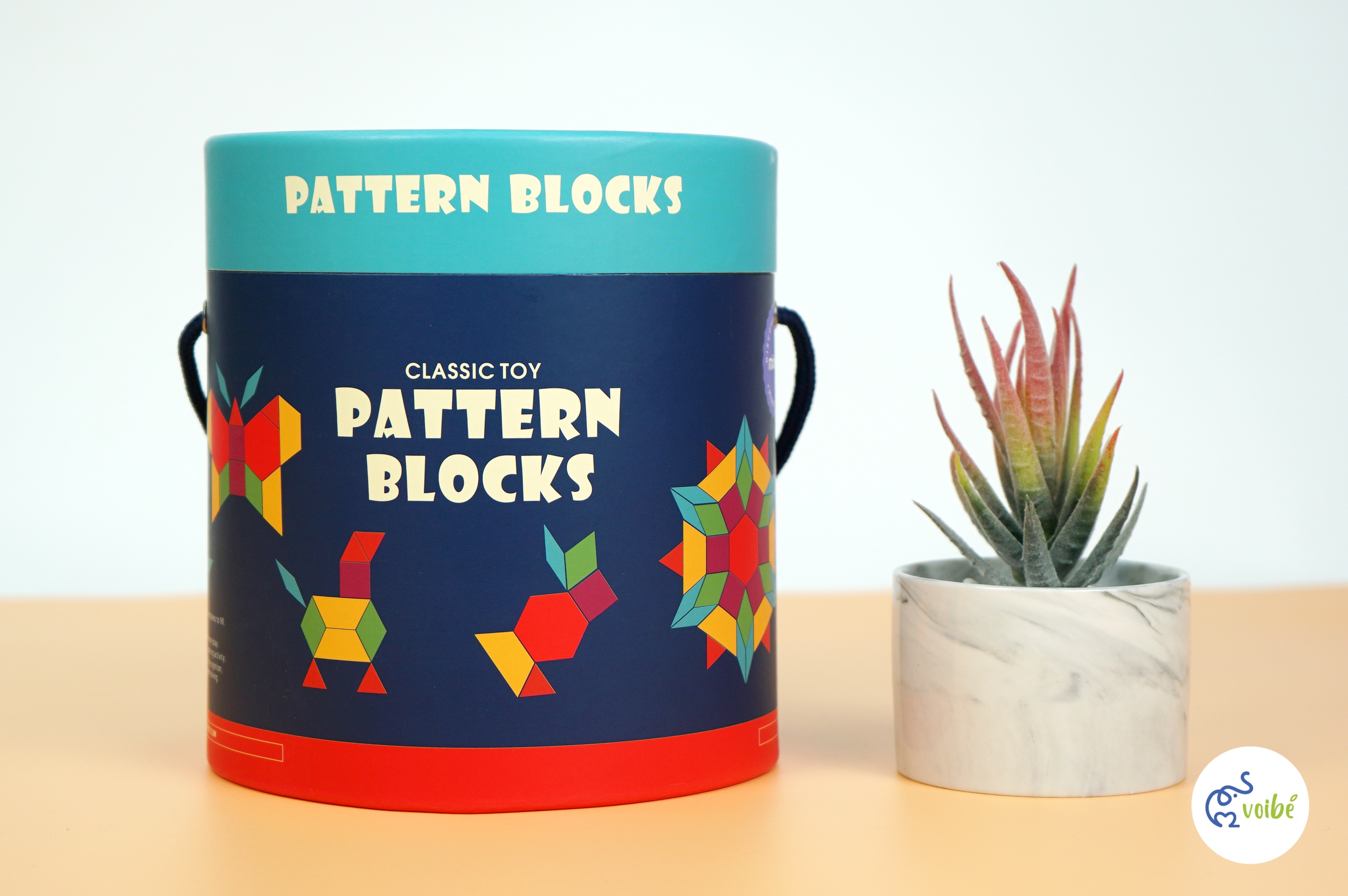 Bộ xếp hình gỗ 250 mảnh Mideer Pattern Blocks Classic Toy