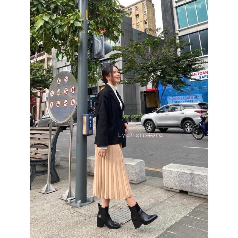 Chân Váy dập Ly MESY SKIRT thiết kế trơn basic