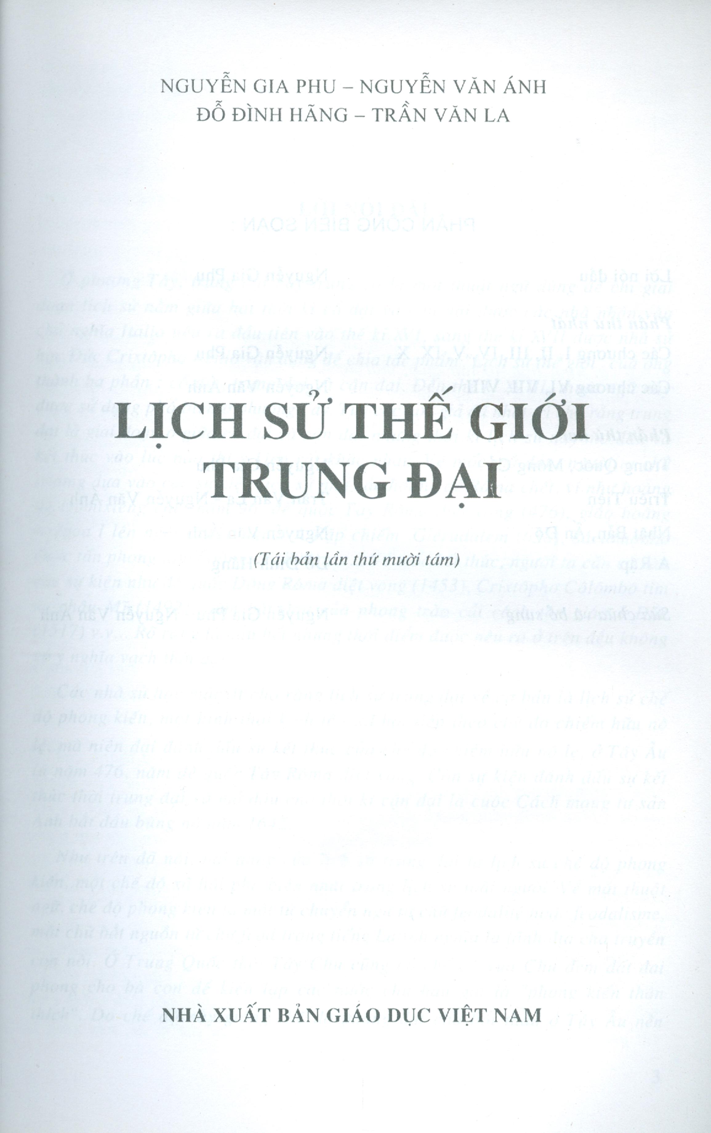 Lịch Sử Thế Giới Trung Đại