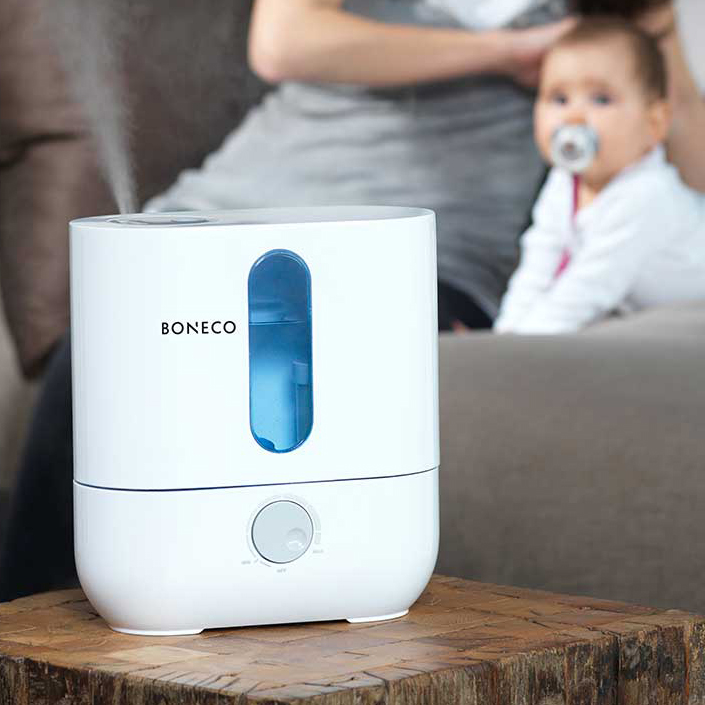 Máy Phun Sương Tạo Ẩm Cao Cấp BONECO U200 Khuếch Tán/Xông Tinh Dầu, Bộ Lọc Kháng Khuẩn Chống Viêm Mũi Cho Trẻ Em, Giữ Ẩm Da - Hàng Nhập Khẩu