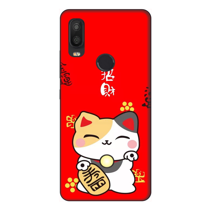 Ốp lưng cho điện thoại VSmart Active 1 hình Mèo May Mắn Mẫu 3 - Hàng chính hãng