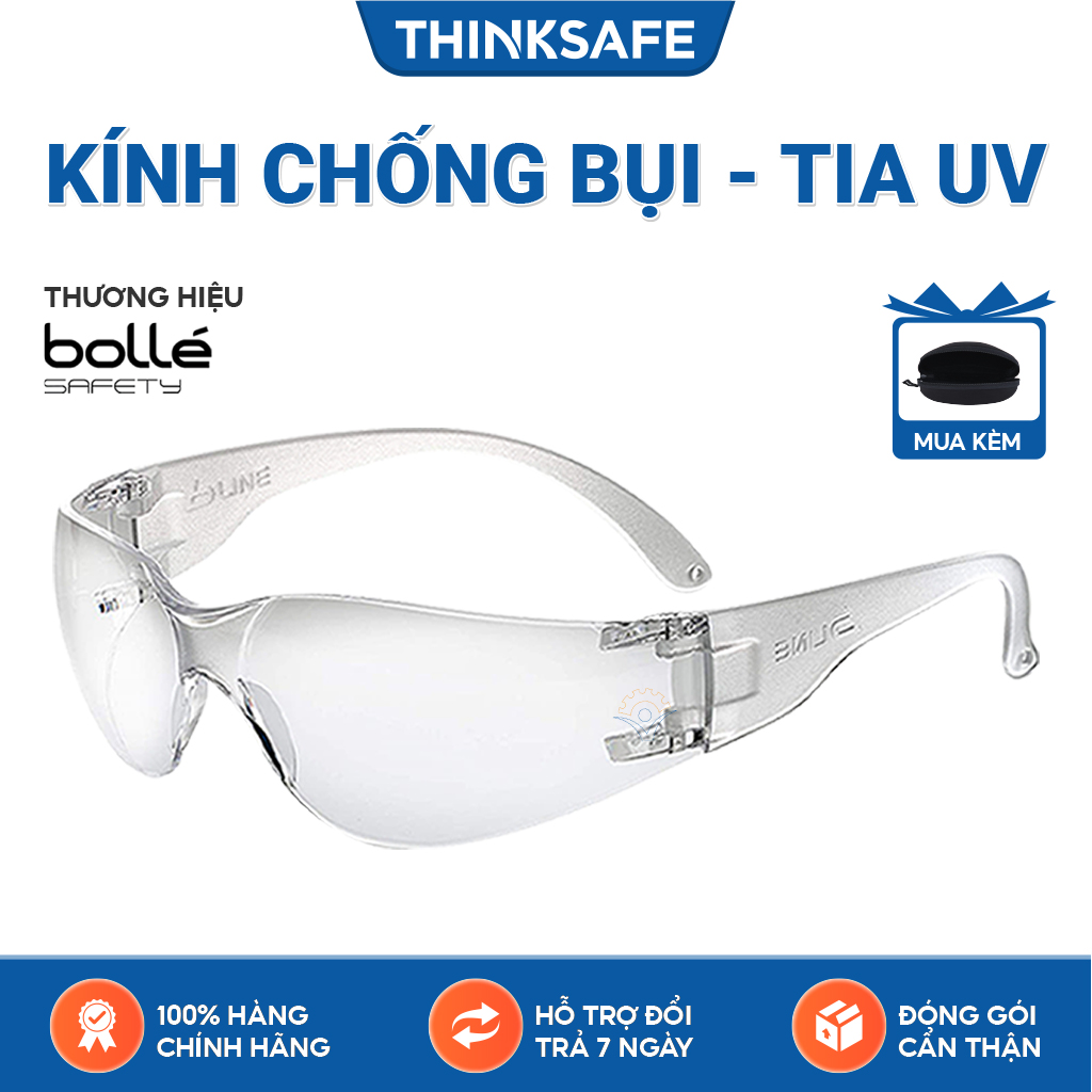 Kính bảo hộ Bolle BL30 - Kính chống đọng nước Mắt kiếng trong suốt bảo vệ mắt lao động đi xe máy thể thao thời trang, BL30 Safety Glasses