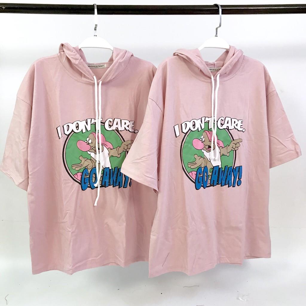 ÁO THUN TAY LỠ UNISEX - có nón form dài