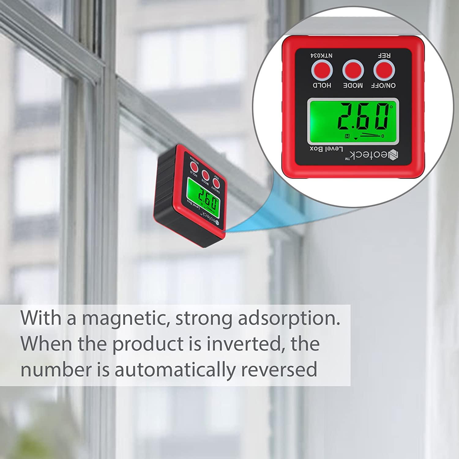 Máy đo góc Máy đo góc Màn hình LCD kỹ thuật số Máy đo góc kỹ thuật số Trường hợp Máy đo độ nghiêng Máy đo độ nghiêng không thấm nước cho máy đo góc Xe làm việc