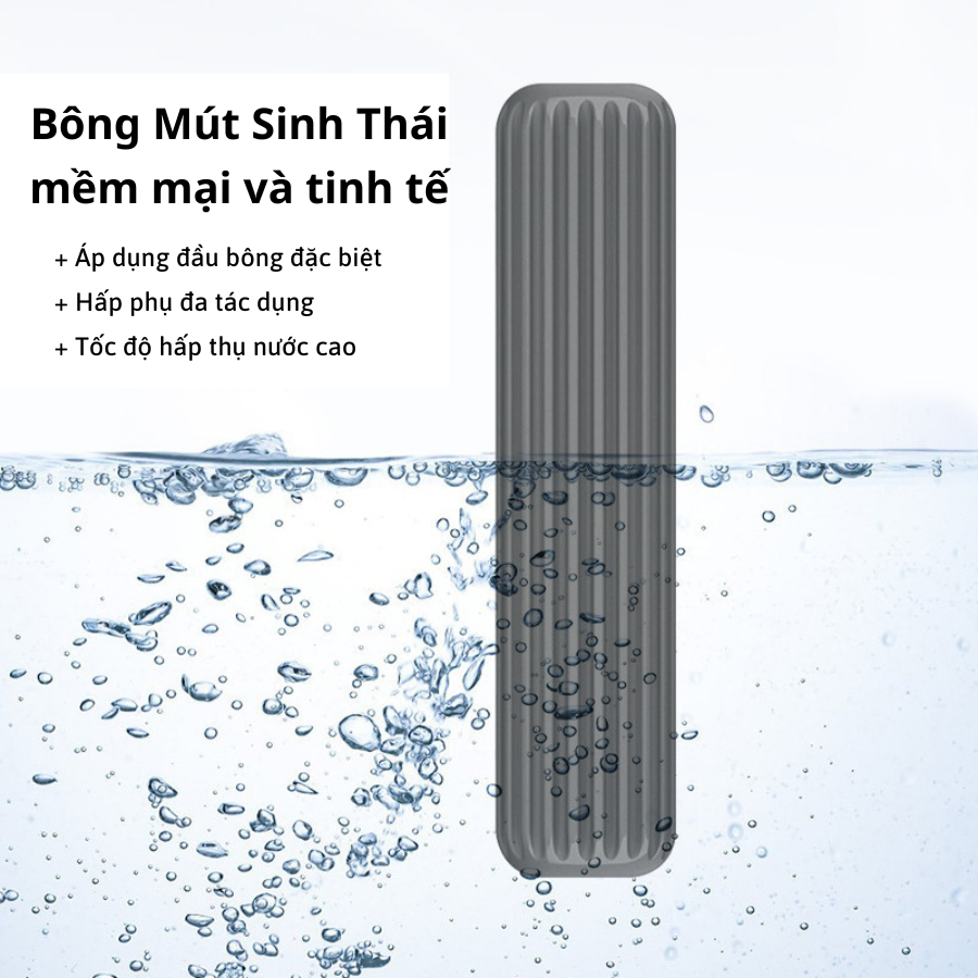 Cây lau nhà thông minh mini, chổi lau kính tự vắt đa chức năng.