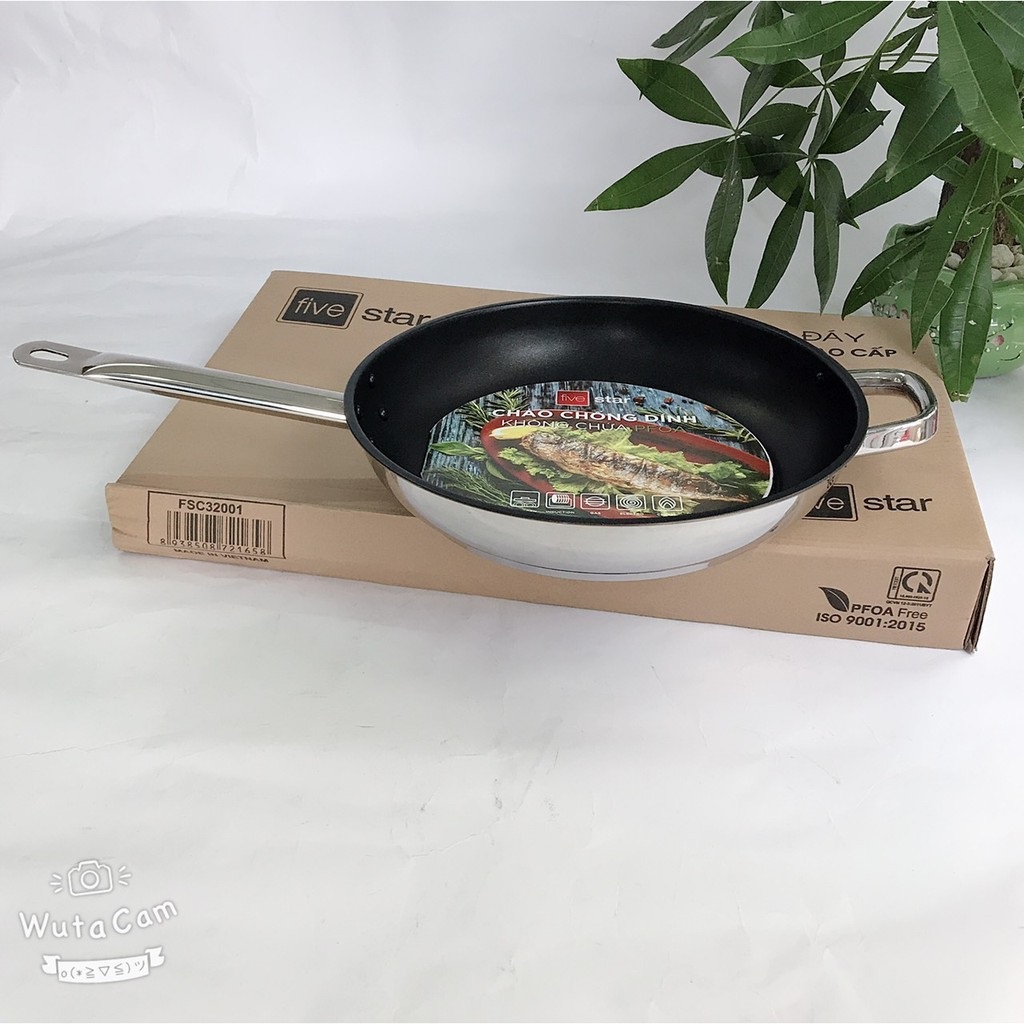 Chảo inox chống dính 3 đáy Fivestar CKD32-3DI - Hàng chính hãng