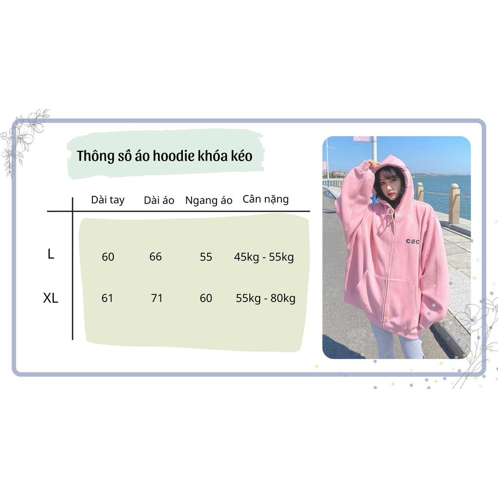 Áo khoác hoodie zip nỉ bông dày form rộng nam nữ có mũ khóa kéo đẹp nhiều mẫu trơn unisex HZ01 - Be trơn HZT