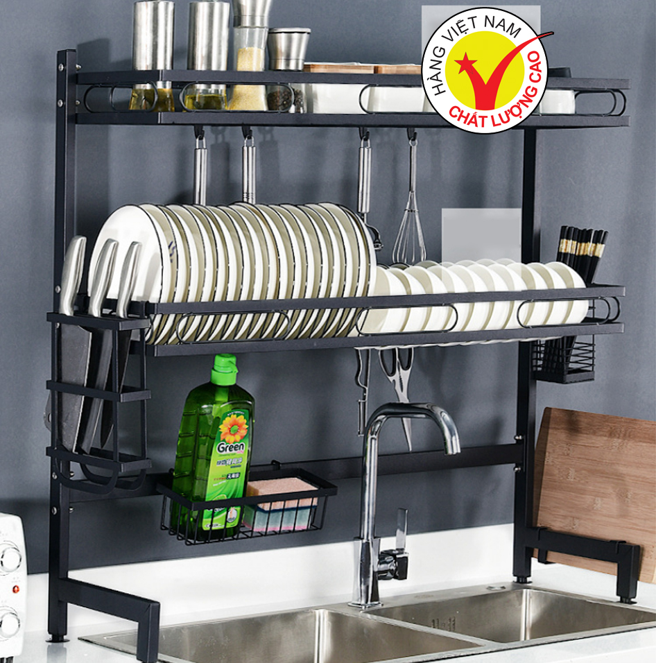 Kệ Bát Đĩa 2 Tầng. Kệ Úp Chén Đĩa 2 Tầng Cao Cấp Mới