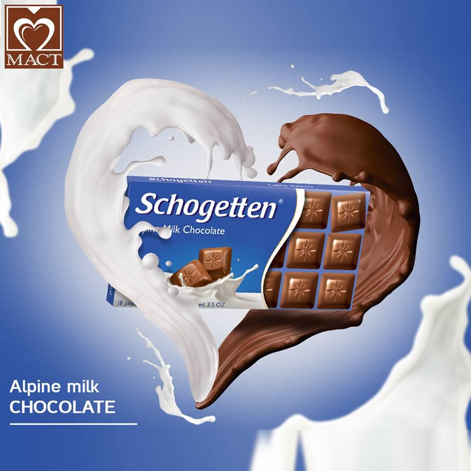 Hình ảnh Socola Alpine milk SCHOGETTEN 100g