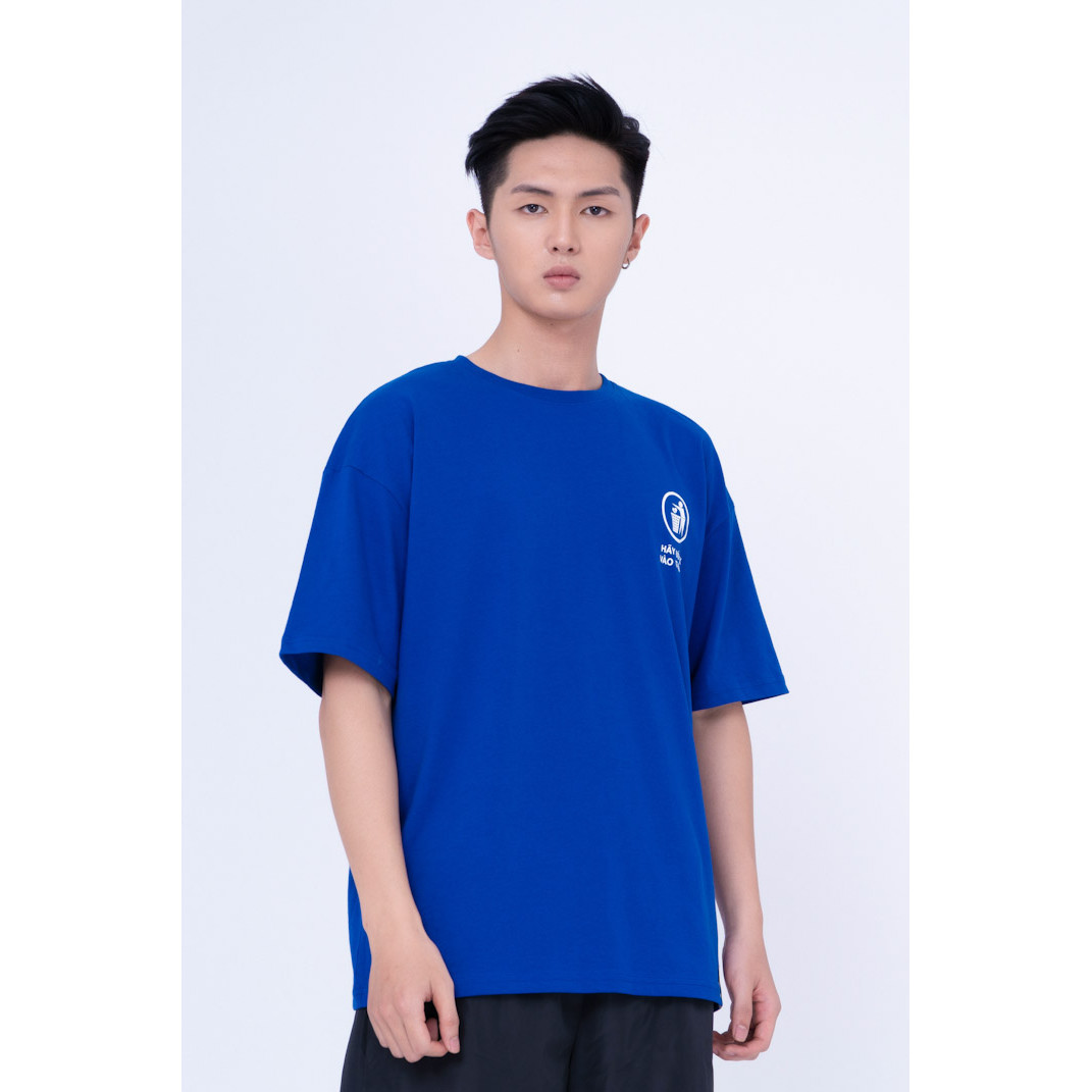 ÁO PHÔNG NAM LOCAL LOOSE BỎ EX  - Solid.Xanh da trời/ Blue.Xanh cô ban - S