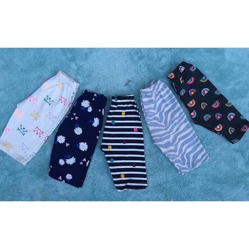 10 Quần legging lửng bé gái cotton 4 chiều xuất dư