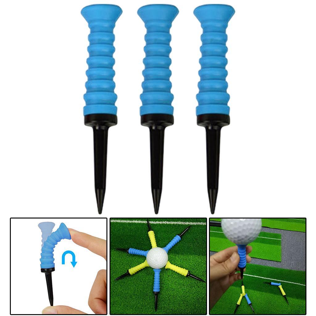 3x Elastic Golf Tees Durable Practice Tool Low Resistance 83mm Golf Tees Golf Accessories