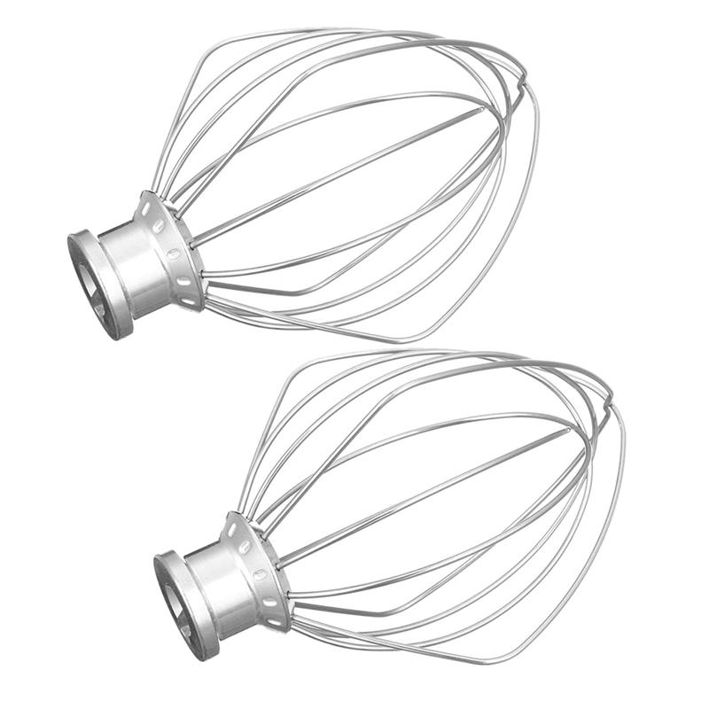 2 Gói Dây Thép Không Gỉ Roi Phối Đính Kèm Cho Kitchenaid K45WW Bột Bánh Bóng Đánh Kem Trứng Khuấy