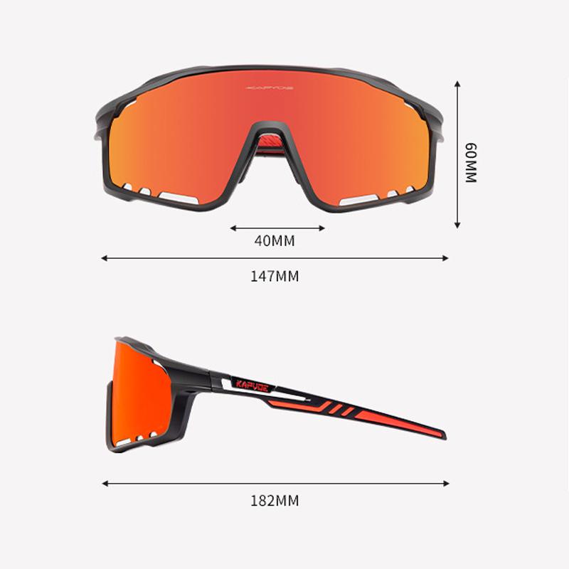 Kính Đi Xe Đạp Kapvoe Kính Mát Đi Xe Đạp MTB Kính Mát Nam Nữ UV400 Xe Đạp Đua Kính Kính Mắt Kính Thể Thao Color: KE-X76-08 Lenses Color: 3 Lens