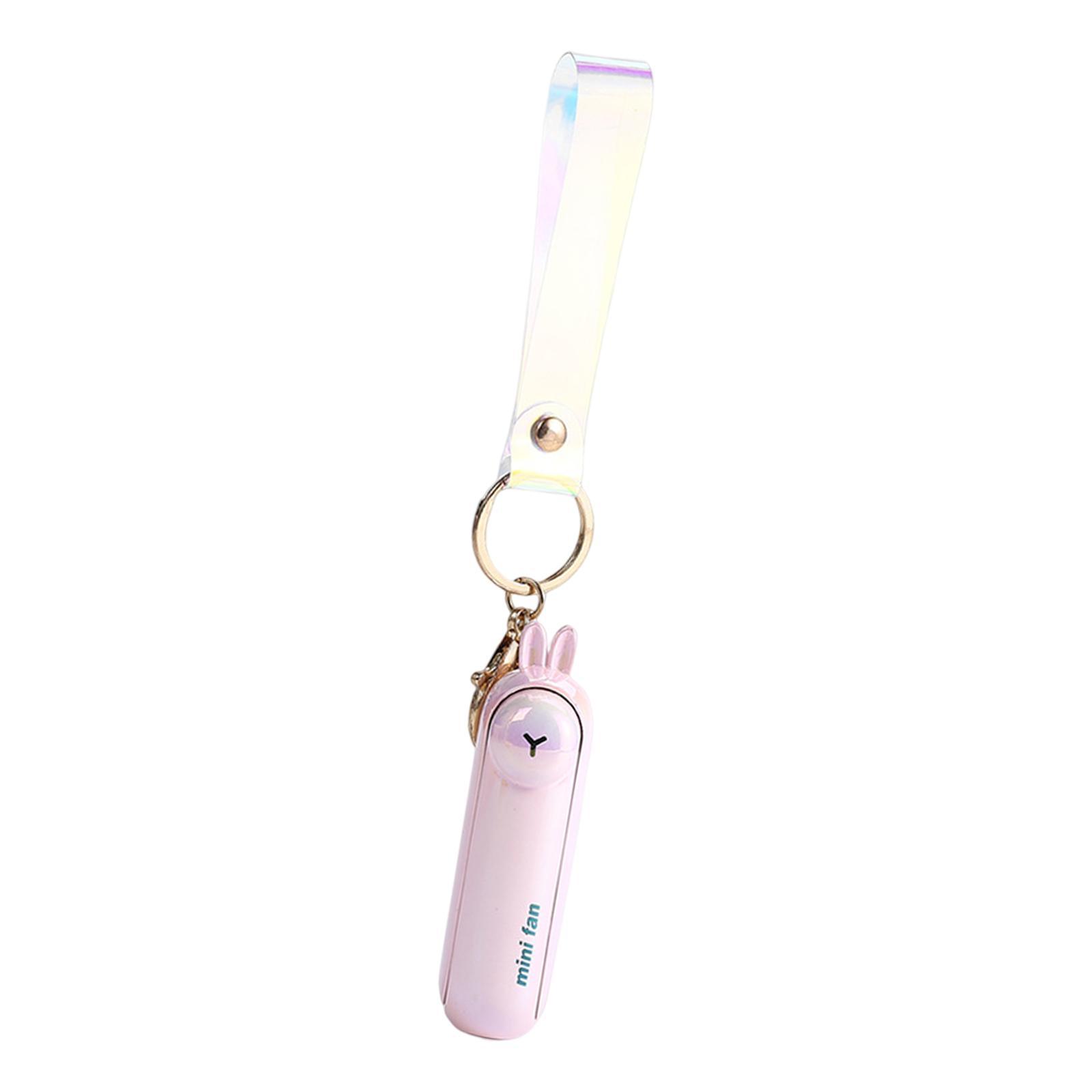 Keychain Fan Mini Cooling Fan Portable Mini Fan 3 Speeds Girls Kids USB Rechargeable Small Pocket Fan Personal Fan for Outdoor Sports Indoor
