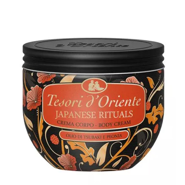 Kem dưỡng thể trắng da hoa trà Tesori D' Oriente Vaso Japan 300ml + Móc khóa